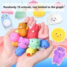 5/10pcs Kawaii Squishies, Fruits Animals Mochi Squishy Toys, Mini Stress Relief Toys For Christmas Party Favors, Classroom Prizes, Birthday Gift (Random Pattern)