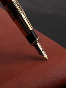 1pc Retro Style Business Signature Fountain Pen With Black And Red Colors To Choose From  Business Gift Fountain Pen Suitable For Office Signature Learning And Writing - Multicolor - View 7