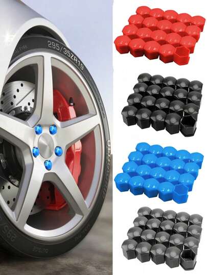 21 piezas Tapa protectora de tuerca de rueda de coche, cubierta protectora de tuerca de rueda, tapa de tornillo de neumático, tapa decorativa a prueba de polvo de neumático
