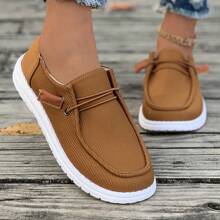 1pair Women Casual Sports Anti-Slip Sneakers - Brown - View 1