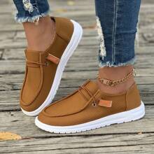 1pair Women Casual Sports Anti-Slip Sneakers - Brown - View 5