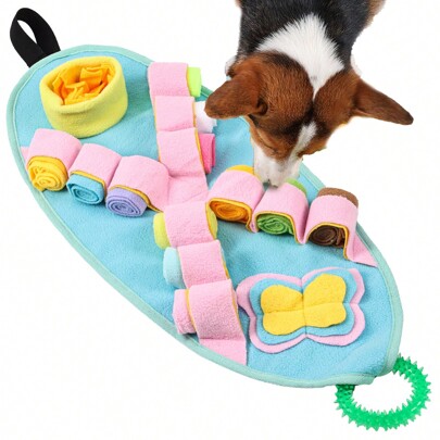 Snuffle Mat Is A Toy Designed For Training Dogs' Olfaction And Finding Hidden Food. It Is Typically Made Of Multi-Layered Materials Such As Fabrics, Felt Or Other Textiles, With Many Folds And Pockets To Conceal Food Or Treats. Dogs Need To Sniff And Dig To Find The Food, Which Not Only Provides Entertainment, But Also Stimulates Their Natural Hunting Instinct And Cognitive Abilities.