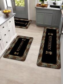 1 pièce Grand tapis de cuisine - Coussin de sol anti-fatigue pour un confort de station debout - Ensemble de tapis de cuisine imperméable, facile à nettoyer, antidérapant et épais, convient pour la maison, le bureau, l'évier, la buanderie