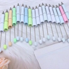 [10-Pack] New Extended Bead Pens, Hollow Tube Bead String Pens, Can Add Rhinestones, Creative Decorative Pens, Can Be Used For Perfume Bottle Filling, Odor-Removing Ornaments, Main Materials For Gift Making, Photography Props, Special Silicone Bead Pens, DIY Focus Bead Pen Making, DIY Jewelry Creative Handicrafts. - Multicolor - View 4