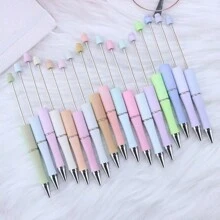 [10-Pack] New Extended Bead Pens, Hollow Tube Bead String Pens, Can Add Rhinestones, Creative Decorative Pens, Can Be Used For Perfume Bottle Filling, Odor-Removing Ornaments, Main Materials For Gift Making, Photography Props, Special Silicone Bead Pens, DIY Focus Bead Pen Making, DIY Jewelry Creative Handicrafts. - Multicolor - View 1
