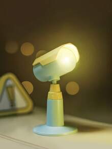 1pc Mini Cute Camera Shaped Nightlight, Atmosphere Bedside Lamp Creative Desktop Decor Small Gift (ABS Material, Base With Adhesive) - Multicolor - View 5