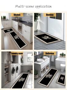 [Grande taille] 1 pièce Tapis de cuisine - Tapis de cuisine anti-fatigue pour l'automne et l'hiver, confortable pour se tenir debout - Imperméable, facile à nettoyer, antidérapant, ensemble de tapis de cuisine épais, convient pour la maison, le bureau, l'évier, la buanderie