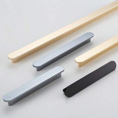 6بوصة مقبض جذع الخزانة الحديث الأسود الذهبي الرمادي مقابض أثاث الخزانة الفاخرة خفيفة من سبائك الألومنيوم مقابض درج المطبخ الخزانة