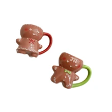 300ml Gingerbread Man Christmas Mug 3D Gingerbread Man Ceramic Cup Milk Coffee Water Cup Mug Gift,Home Decor,Kitchen Decor Decor,Room Decor,Christmas Decor,Party Decor,Decorative Crafts,Desk Ornaments,Table Decorative Ornaments,Party Gift Decorations,Christmas Decorations,Christmas Gift.