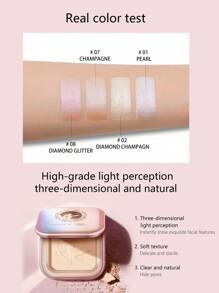 Zeesea 丘比特系列闪光高光粉 防晕染亮泽全效眼影盘粉 - S01 Pearl - 查看 5