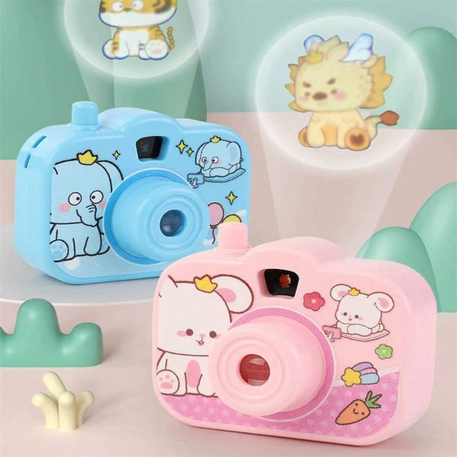 1pc Mini Projector Camera Toy, Luminous Gadget For Kids, Can Be Used As Key Chain, Decor Accessory, Halloween & Christmas Gift - Multicolor - View 1