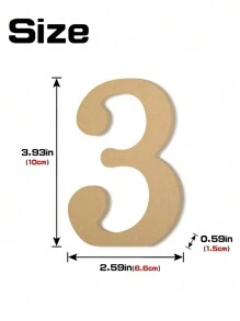 1 Stück minimalistische natürliche Holzzahl Dekoration, handgefertigter Holzschmuck geeignet für Zuhause, Bars, Fotografie-Requisiten, tolle Geschenke