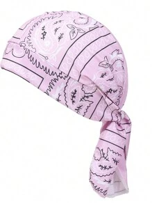 1 Peça de Bandana Elástica de Tecido/Estampa de Piratas, Design Aleatório Devido ao Corte, Adequada para Ciclismo, Esportes, Unissex