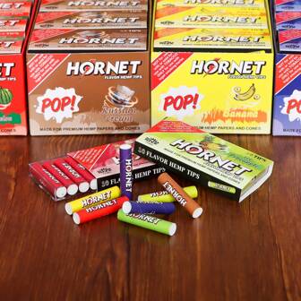 10 个/包，HORNET 7 毫米水果味过滤嘴，带弹珠，适用于卷烟纸或木质烟斗吸烟配件