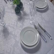 Jacquard Jacar Adamascado Medallion Round Tablecloth 1.40 4 Seats - 白色 - 查看 2