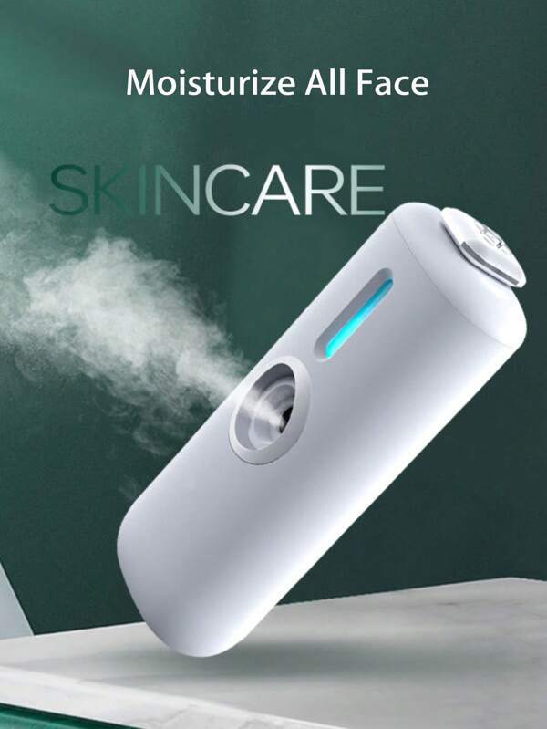 1 pièce Appareil de beauté facial à bruine nano hydratant et blanc, nébuliseur facial, spray froid, mini vaporisateur à main, humidificateur portable ménager pour la chambre, le bureau, cadeau de Noël, de Thanksgiving