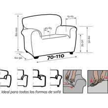 Ecommerc3 Vỏ Sofa 1 Chỗ 70 - 110 Cm Cực Mềm Cảm Ứng Vừa Vặn Hoàn Hảo - Vỏ Sofa 100% Sản Xuất Tại Tây Ban Nha - Lạc đà - Xem 6