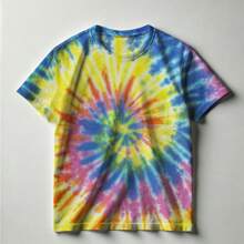 Nearly There Tie Dye Summer Ladies Boyfriend Fit Graphic Cotton Short-Sleeve T-Shirt