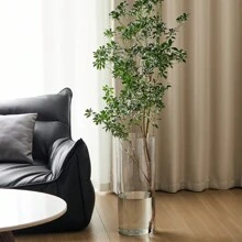 1 pieza Jarrón de flores antiderrames de acrílico, jarrón grande de tubo recto transparente adecuado para flores frescas, plantas, hidropónicos, decoración del hogar, jarrón de flores, centro de mesa, decoración de mesa