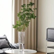 1 pieza Jarrón de flores antiderrames de acrílico, jarrón grande de tubo recto transparente adecuado para flores frescas, plantas, hidropónicos, decoración del hogar, jarrón de flores, centro de mesa, decoración de mesa