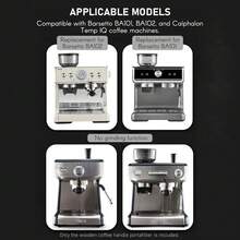 58mm 3 Ears Stainless Steel Bottomless Portafilter, Coffee Handle Cup Filter Basket Replacement For Barsetto BA101 BA102 Calphalon Temp IQ - Multicolor - View 7