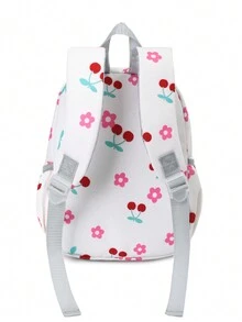 Mochilas para niños - Estampado de leopardo, unicornio, ballena, excavadora y otros diseños de dibujos animados, adecuado para niños y niñas de 3 a 6 años - Color de fondo del arroz cereza - Ver 6