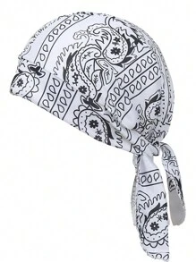 1 Peça de Bandana Elástica de Tecido/Estampa de Piratas, Design Aleatório Devido ao Corte, Adequada para Ciclismo, Esportes, Unissex