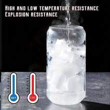 2 件装玻璃杯，带竹盖和玻璃吸管，16 盎司玻璃杯，啤酒杯，冰咖啡杯，可爱的鸡尾酒杯，威士忌，四季饮具，家居和厨房 - 白色 - 查看 5