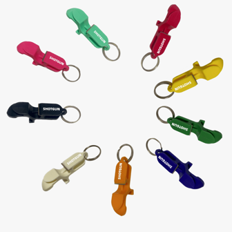 1pc SHOTGUN Bottle Opener Keychain - Stainless Steel 3-In-1 Beer Bottle Opener, Key Chain - Ideal For Parties, Creative Birthday Gifts, Wedding & Anniversary Gifts, For Outdoor, Camping, Gift For Father