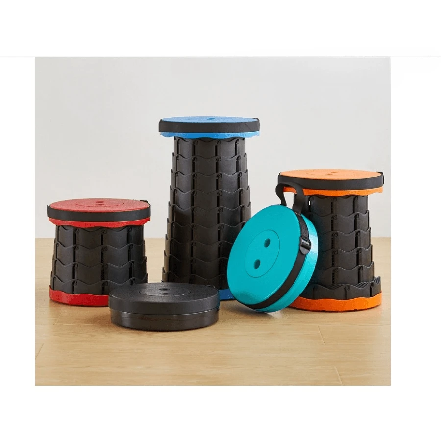 Folding Stool With Double Buckle, Portable Seat, Folding Telescopic