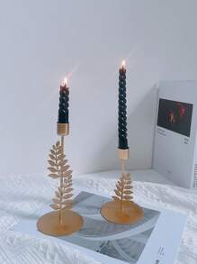1pc Gold Branch Decor Candle Holder, Single Candlestick Metal Candle Stand For Tabletop, Available In Different Sizes - Gold - View 6