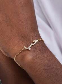 立方氧化锆珠宝阿拉伯爱情手链女士伊斯兰水晶友谊手链女士手链 BFF 礼物 - 手鍊 - 查看 1