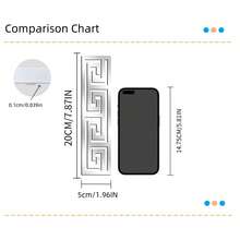 12pcs 5x20cm Self-Adhesive Acrylic Waist Line Mirror Sticker For Home Wall Decoration - Removable And Easy To Install - Multicolor - View 3