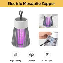Electric Mosquito Killer Lamp Insect Catcher Fly Bug Zapper Trap LED UV Mozzie - White - View 2