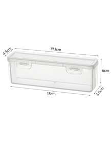 1pc Plastic Nail Art Organizer Box, Can Store Nail Rhinestones, Brushes, Buffers, Files And Other Nail Art Accessories - Clear - View 6