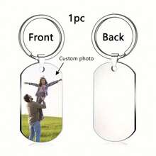 Tùy Chỉnh Hình Móc Khóa Dành Cho Nam, Cá Tính Hình Móc Khóa, Quà Tặng Cho Bố, Cá Tính Quà Tặng Ngày Của Cha - Bạc - Xem 1