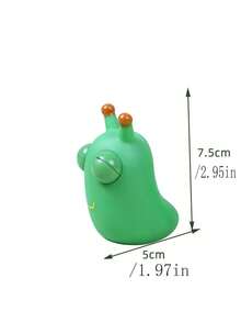 1 Juguete de gusano con ojos grandes para la reducción del estrés, regalos pequeños para fiestas y juguetes pequeños para la reducción del estrés de color verde - Verde - Ver 2
