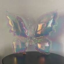 2 piezas de globos con forma de mariposa/concha/corazón de foil de colores, decoración para fiesta con tema de mariposas, boda, despedida de soltera, cumpleaños, Navidad - Vistoso - Ver 8