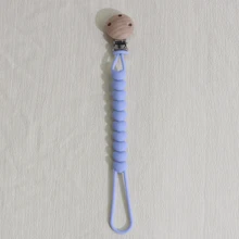 1/4pcs Baby Pacifier Clips, Wooden Clips, Silicone Material, Cute Heart Shape, One-Piece Design, Teething Accessories, Suitable For Crib, Ideal Baby Gift, Blue, Green, Beige, Pink