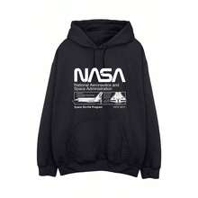 NASA Womens/Ladies Space Shuttle Hoodie (Black) - Black - View 1