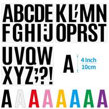 4/6 Stücke/Set wasserfeste Vinyl Buchstaben & Zahlen Aufkleber, 10 cm groß Groß- & Kleinbuchstaben, Symbole, Zahlen Aufkleber (Kombi 12 Stücke Schwarz + Weiß), für Schuldekoration, Heimdekoration, Briefkasten, Regale, Beschriftung, verwendbar auf Briefkasten, Fahrrad, Auto, Fenster, Tür, Schilder, Adresszahlen, Fahrzeug, Heimdekoration, Schulsachen