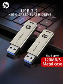 HP HP 256GB 128GB USB 3.2 Flash Drive,Metal Shell USB Drive, With Lanyard USB/Type-C Adapter