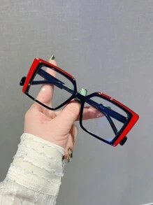 1pc Women's Fashionable Square Eyeglass Frame, Glasses, Face-Flattering, Skin-Enhancing