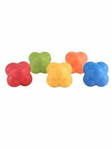 1 Bola de Borracha Hexagonal Rebound, Bola de Treinamento de Agilidade e Velocidade, Bola de Treinamento de Coordenação Mão-Olho, Acessórios de Ginástica