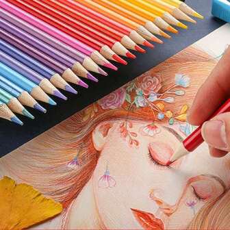 36 Color Set Of Colored Pencils, Wooden Colored Lead, Solid Wood Painting Pencils For Art Students, Oil-Based Colored Lead Set For Painting, Student Painting Brushes, Colored Brushes, Colored Pens, School Season Gifts, Suitable For Student Painters And Architects To Use In The Office, Very Popular [12/24/36 Colors To Choose From] Back To School