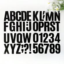 4/6 Stücke/Set wasserfeste Vinyl Buchstaben & Zahlen Aufkleber, 10 cm groß Groß- & Kleinbuchstaben, Symbole, Zahlen Aufkleber (Kombi 12 Stücke Schwarz + Weiß), für Schuldekoration, Heimdekoration, Briefkasten, Regale, Beschriftung, verwendbar auf Briefkasten, Fahrrad, Auto, Fenster, Tür, Schilder, Adresszahlen, Fahrzeug, Heimdekoration, Schulsachen