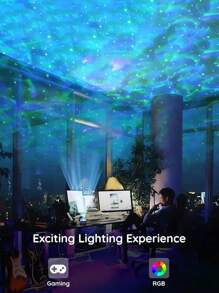 1 件 LED 星空投影仪、带多种星云模式的星系灯、遥控太空宇航员投影仪、卧室星系投影仪、天花板星空夜灯、房间装饰、派对 - 多色 - 查看 4