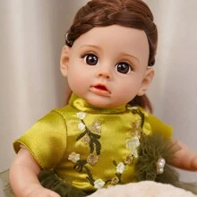 VACOS 14" Reborn Baby Doll With Fashion Clothes Soft Skin Cotton Body Lifelike Realistic Baby DIY Toys For Bebe Birthday
