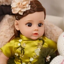 VACOS 14" Reborn Baby Doll With Fashion Clothes Soft Skin Cotton Body Lifelike Realistic Baby DIY Toys For Bebe Birthday