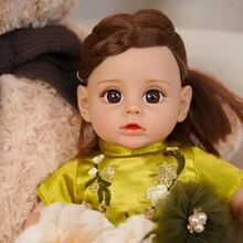 VACOS 14" Reborn Baby Doll With Fashion Clothes Soft Skin Cotton Body Lifelike Realistic Baby DIY Toys For Bebe Birthday